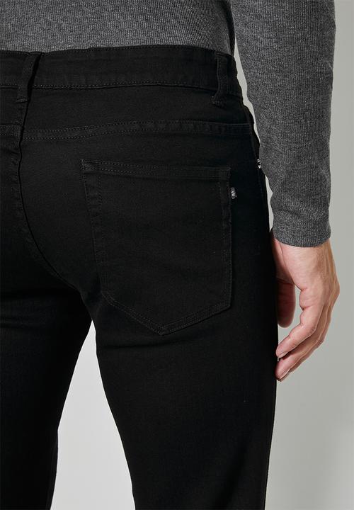 Superbalist - Cade slim cuffed jeans - black rinse