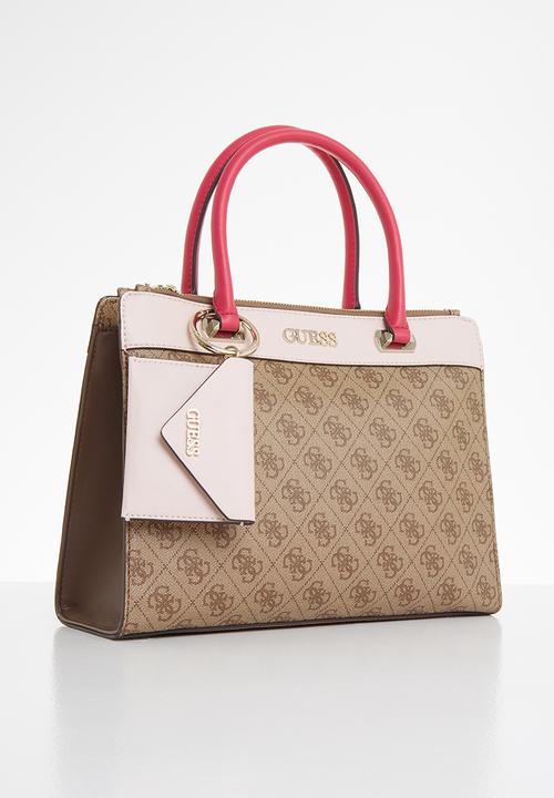 GUESS - Sosie status satchel - brown