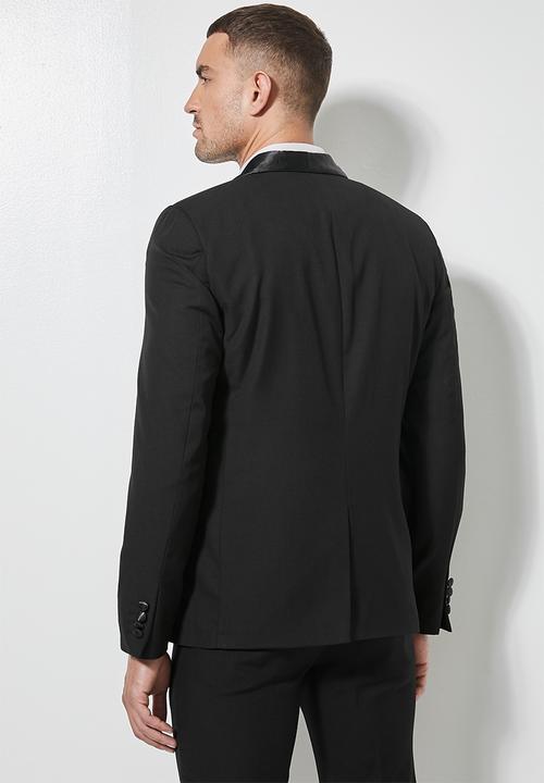 Superbalist - Don fashion slim fit 1-button double vent blazer - black