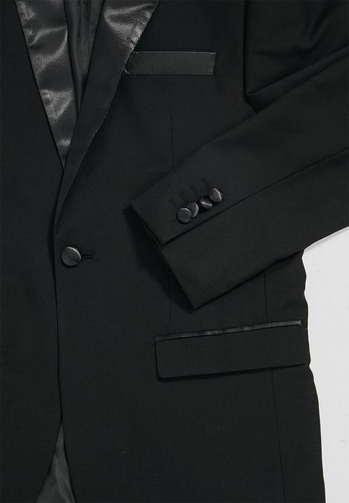 Superbalist - Don fashion slim fit 1-button double vent blazer - black