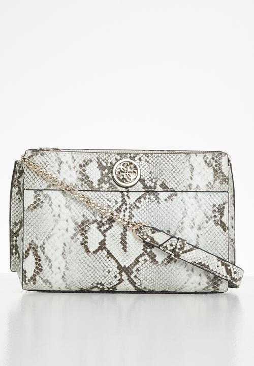 GUESS - Isla crossbody top zip - white
