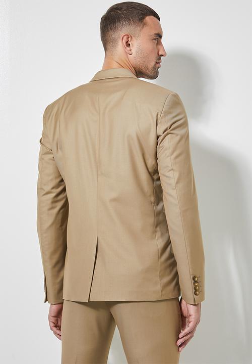 Superbalist - Regent slim fit blazer - wool touch khaki