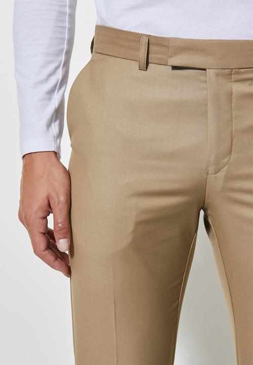 Superbalist - Regent slim fit trouser - wool touch khaki