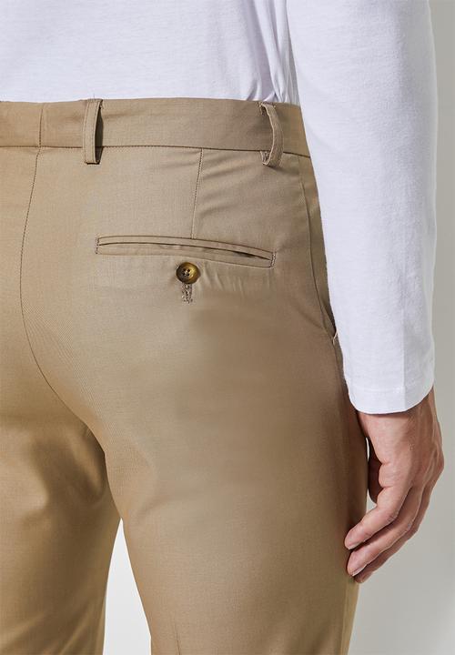 Superbalist - Regent slim fit trouser - wool touch khaki