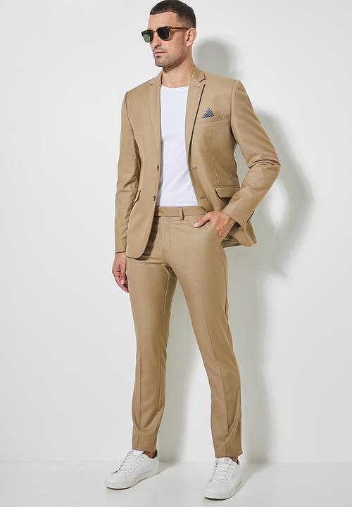 Superbalist - Regent slim fit trouser - wool touch khaki