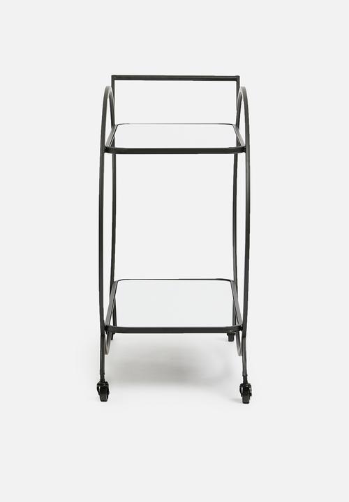 Sixth Floor - Pearl drinks trolley - black
