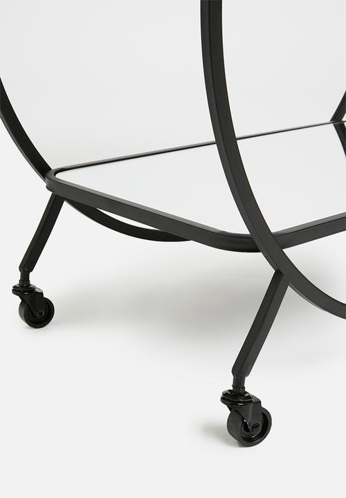 Sixth Floor - Pearl drinks trolley - black