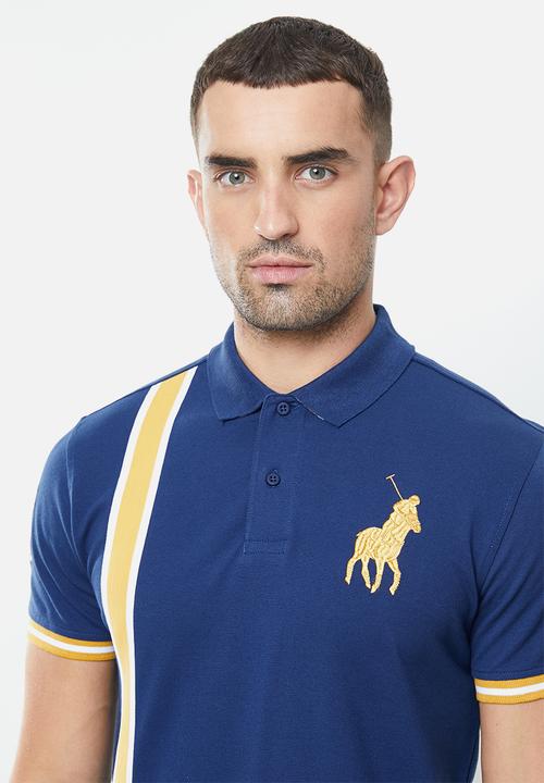 POLO - Calvin short sleeve tape fashion golfer - navy