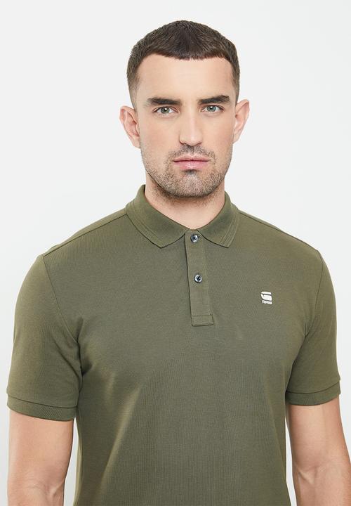 G-STAR - Dunda slim short sleeve polo - combat green