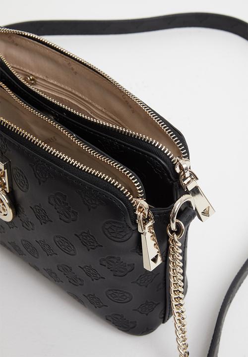 GUESS - Ninnette dbl zip crossbody - black