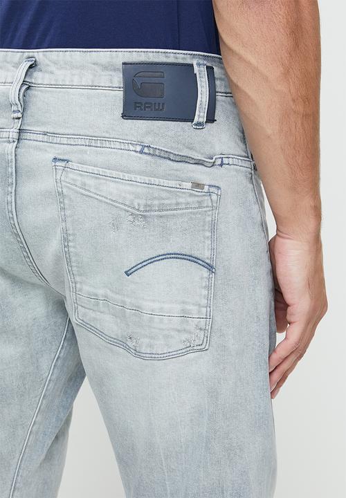 G-STAR - Scutar 3d slim tapered elto stretch denim - vintage oreon grey destroyed