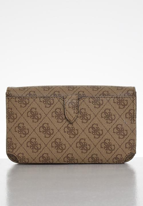 GUESS - Noelle xbody flap organizer - brown 