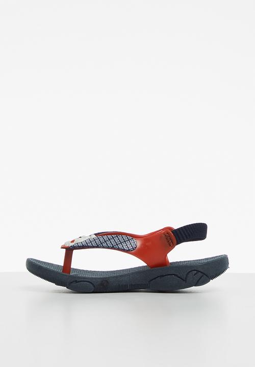 Klin - Printed sandal - navy & red