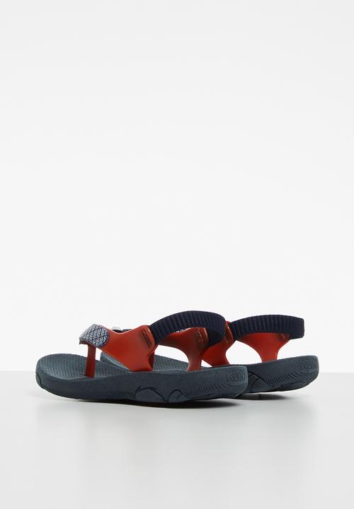 Klin - Printed sandal - navy & red
