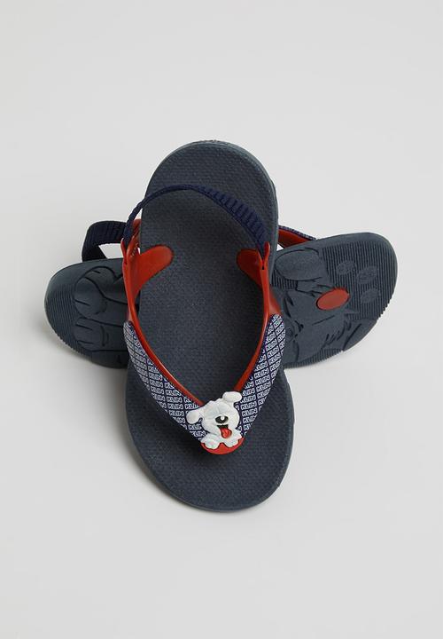 Klin - Printed sandal - navy & red