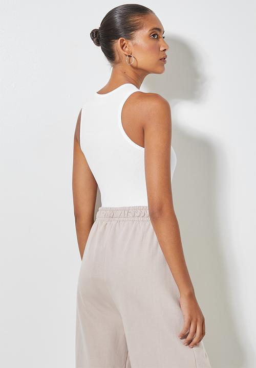 Superbalist - 2-pack fine rib cutaway bodysuit - black & white