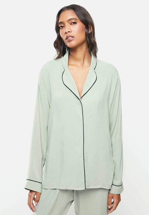 Superbalist - Sleep shirt & pants set - sage