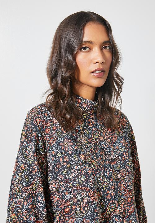 Superbalist - Hi neck tiered dress - multi 