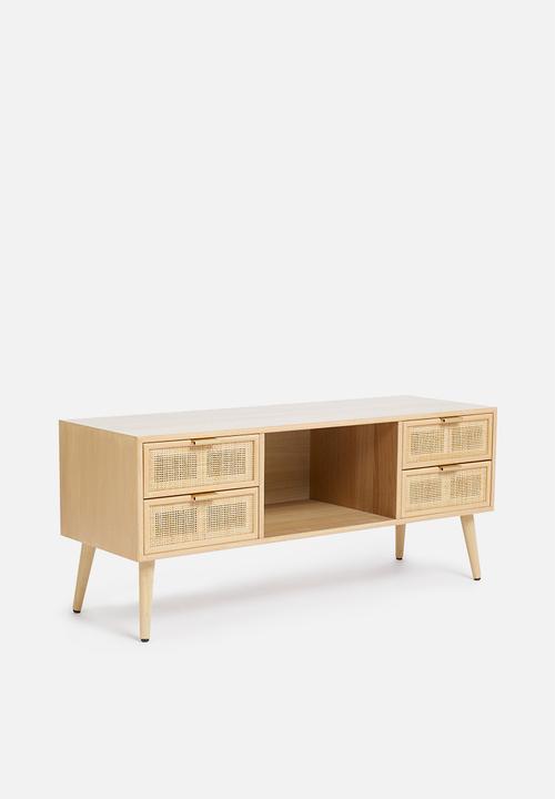 Sixth Floor - Rattan tv unit - natural