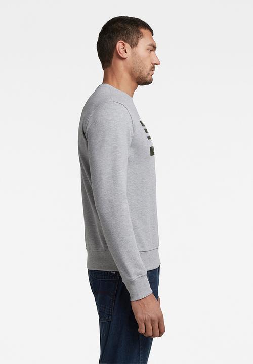 G-STAR - Originals r long sleeve sweat - grey 