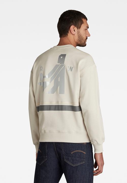 G-STAR - Hammer raw r long sleeve sweat - cream 