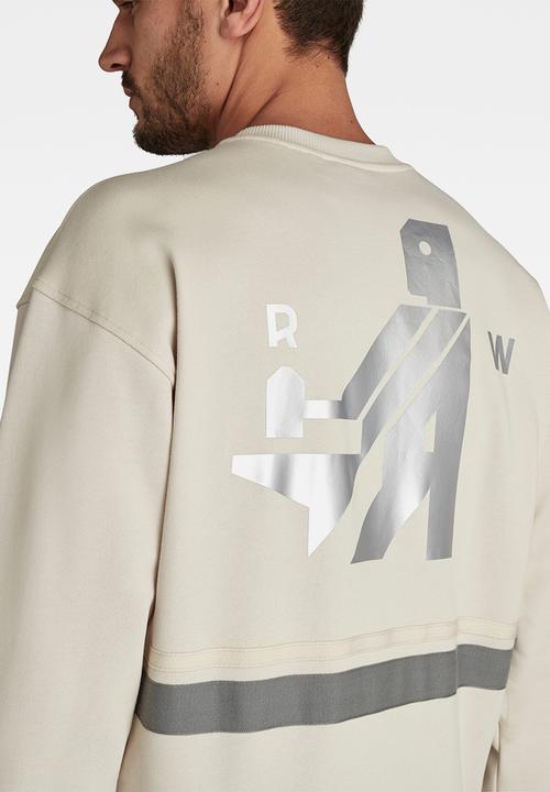 G-STAR - Hammer raw r long sleeve sweat - cream 