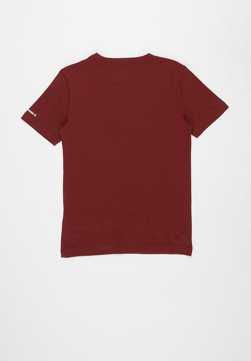 Converse - Converse boys collegiate shoe tee - burgundy 