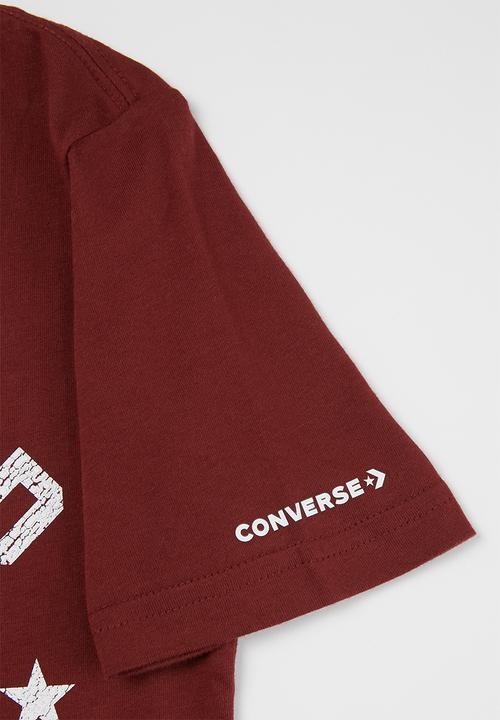 Converse - Converse boys collegiate shoe tee - burgundy 