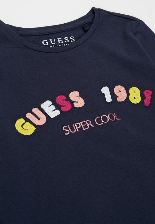 GUESS - Girls guess branded tee - navy