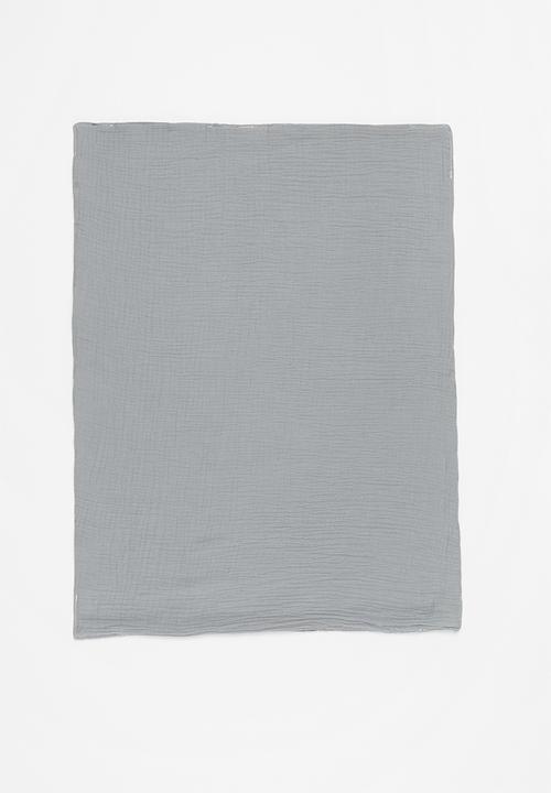 Baby Star - Double layer muslin swaddle - grey