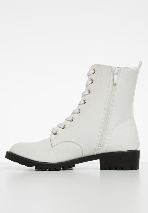Madison® - Pat combat boot - white