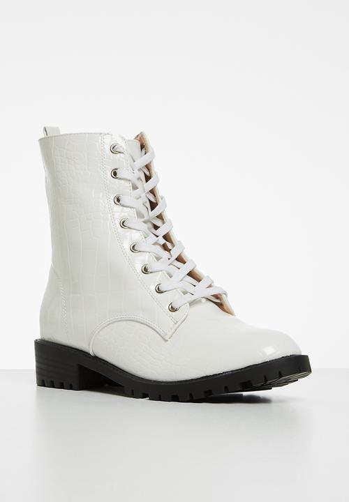Madison® - Pat combat boot - white