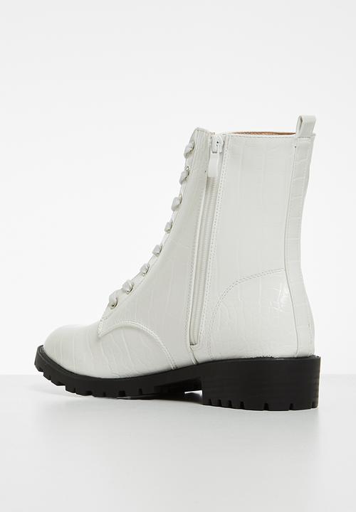 Madison® - Pat combat boot - white