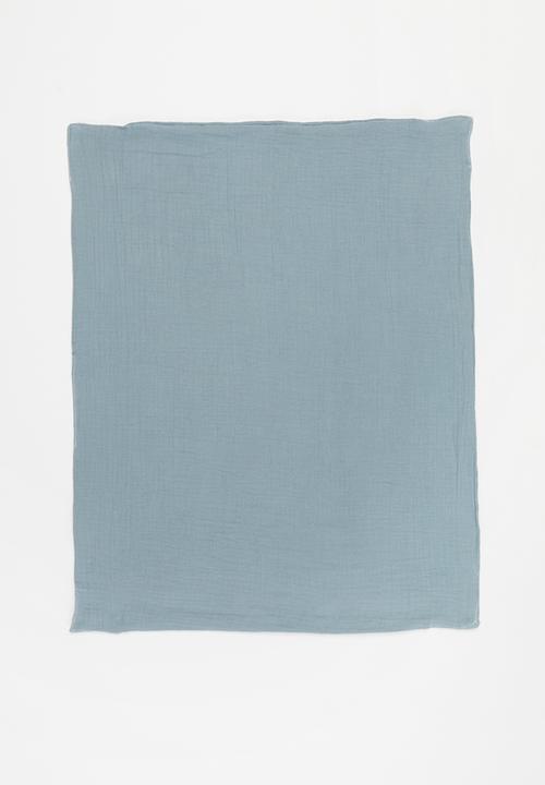 Baby Star - Double layer muslin swaddle - blue