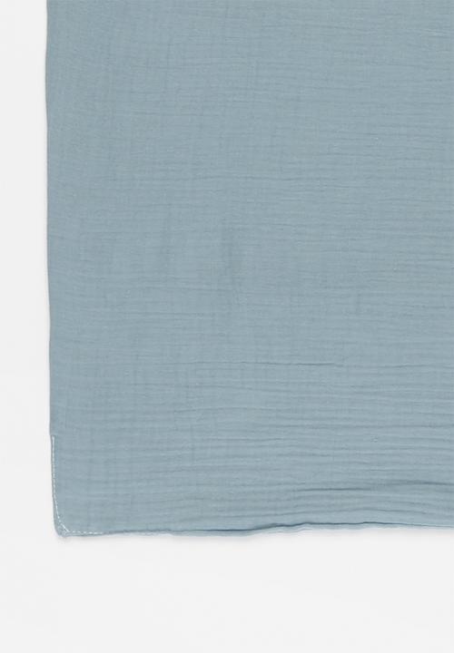 Baby Star - Double layer muslin swaddle - blue
