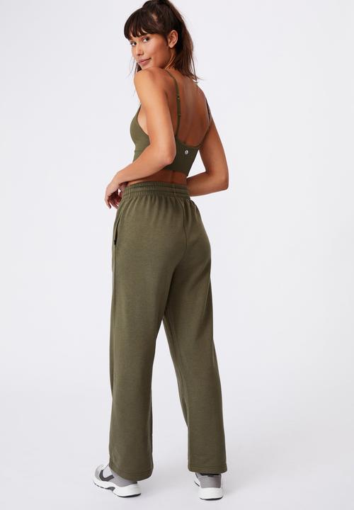 Cotton On - Lifestyle wide leg trackpant - khaki 