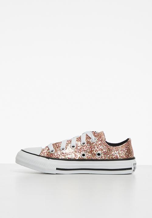 Converse - Chuck Taylor all star coated glitter ox - bright coral