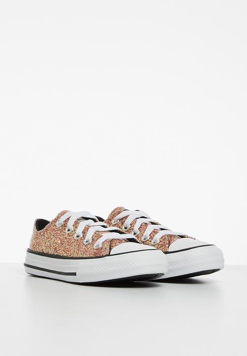 Converse - Chuck Taylor all star coated glitter ox - bright coral