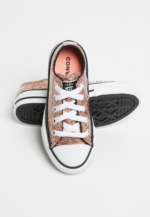 Converse - Chuck Taylor all star coated glitter ox - bright coral
