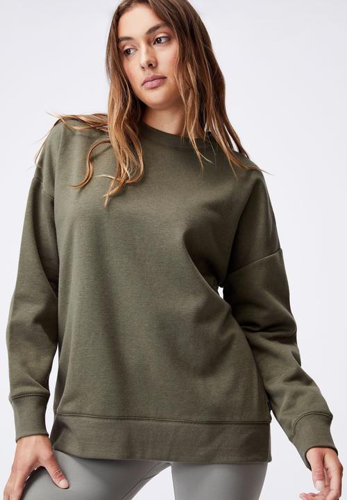 Cotton On - Lifestyle long sleeve crew top - khaki 