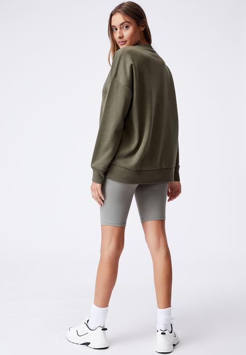 Cotton On - Lifestyle long sleeve crew top - khaki 