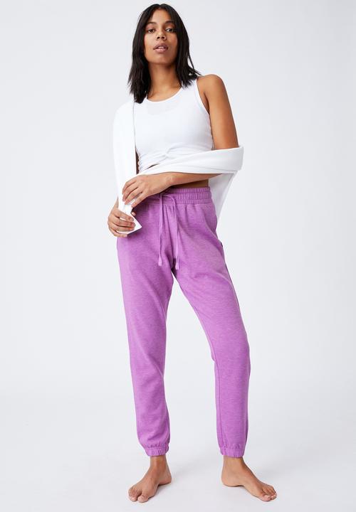 Cotton On - Lifestyle gym track pant - purple 
