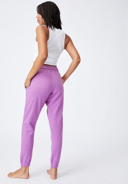Cotton On - Lifestyle gym track pant - purple 