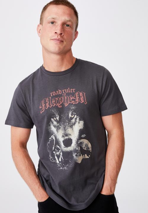 Cotton On - Tbar moto t-shirt - faded slate