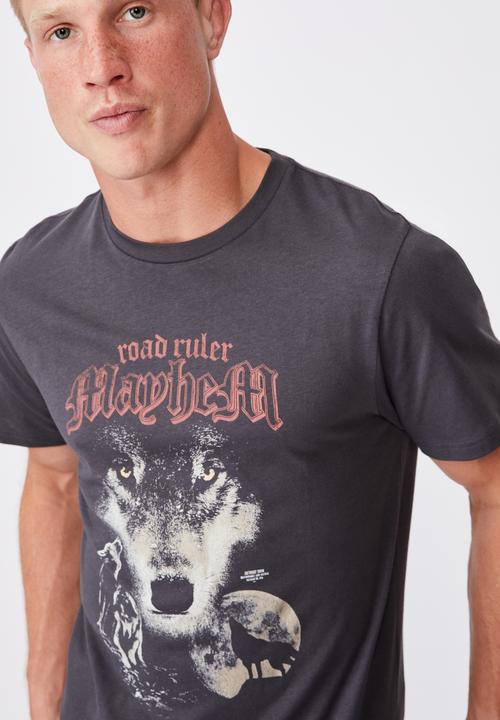 Cotton On - Tbar moto t-shirt - faded slate