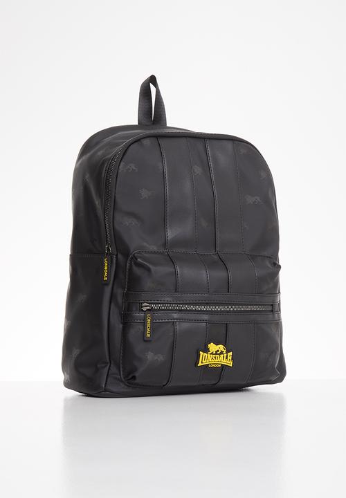 Lonsdale - Stripe backpack - black