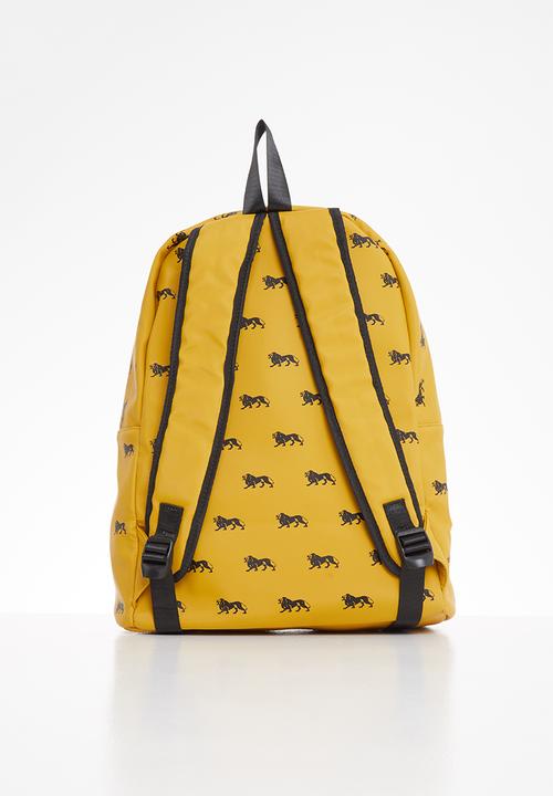 Lonsdale - Stripe backpack - mustard & black