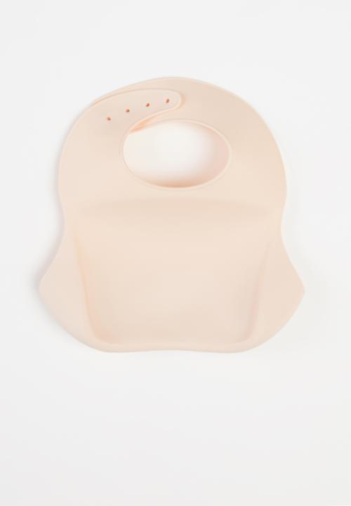 Baby Star - Silicone bib - peach