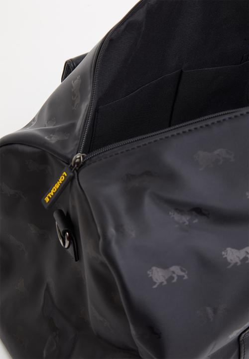 Lonsdale - Stripe weekender - black