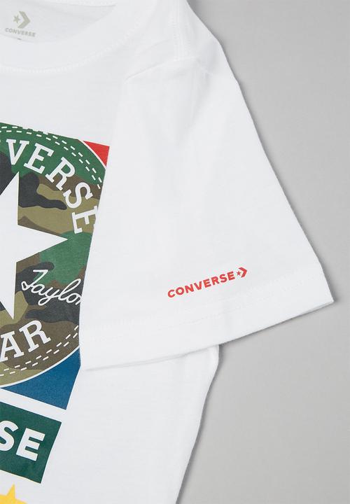 Converse - Cnvb camo mixed boxes tee - white